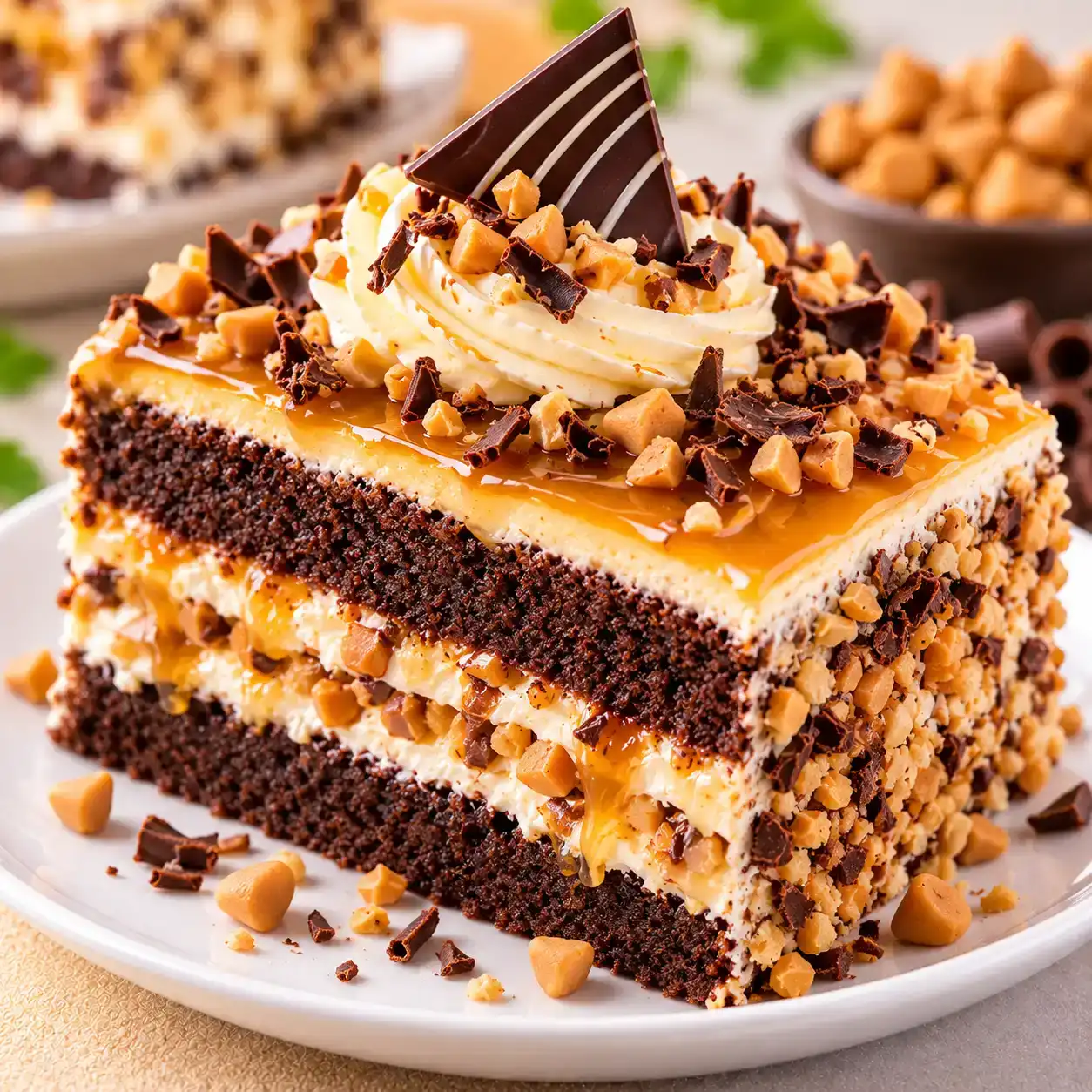Chocolate Butterscotch Pastry — Indulge in our exquisite pastry, where a delicate, flaky crust cradles at Apna Bazar - Eatery